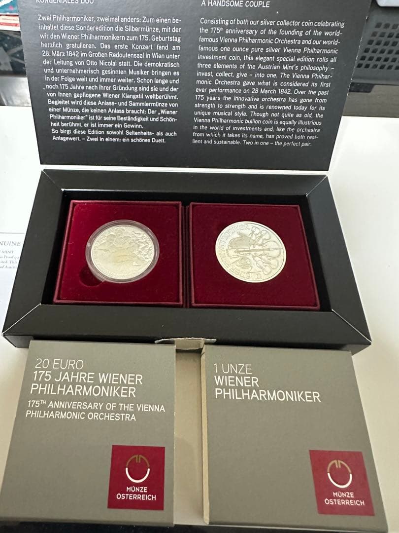 175周年ウィーンフィルハーモニー管弦楽団メダルセット 175周年ウィーンフィルハーモニー管弦楽団メダルセット