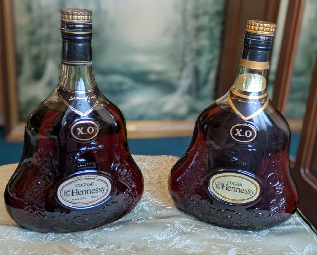 ヘネシー XO コニャック 金キャップ グリーンボトル 2本セット