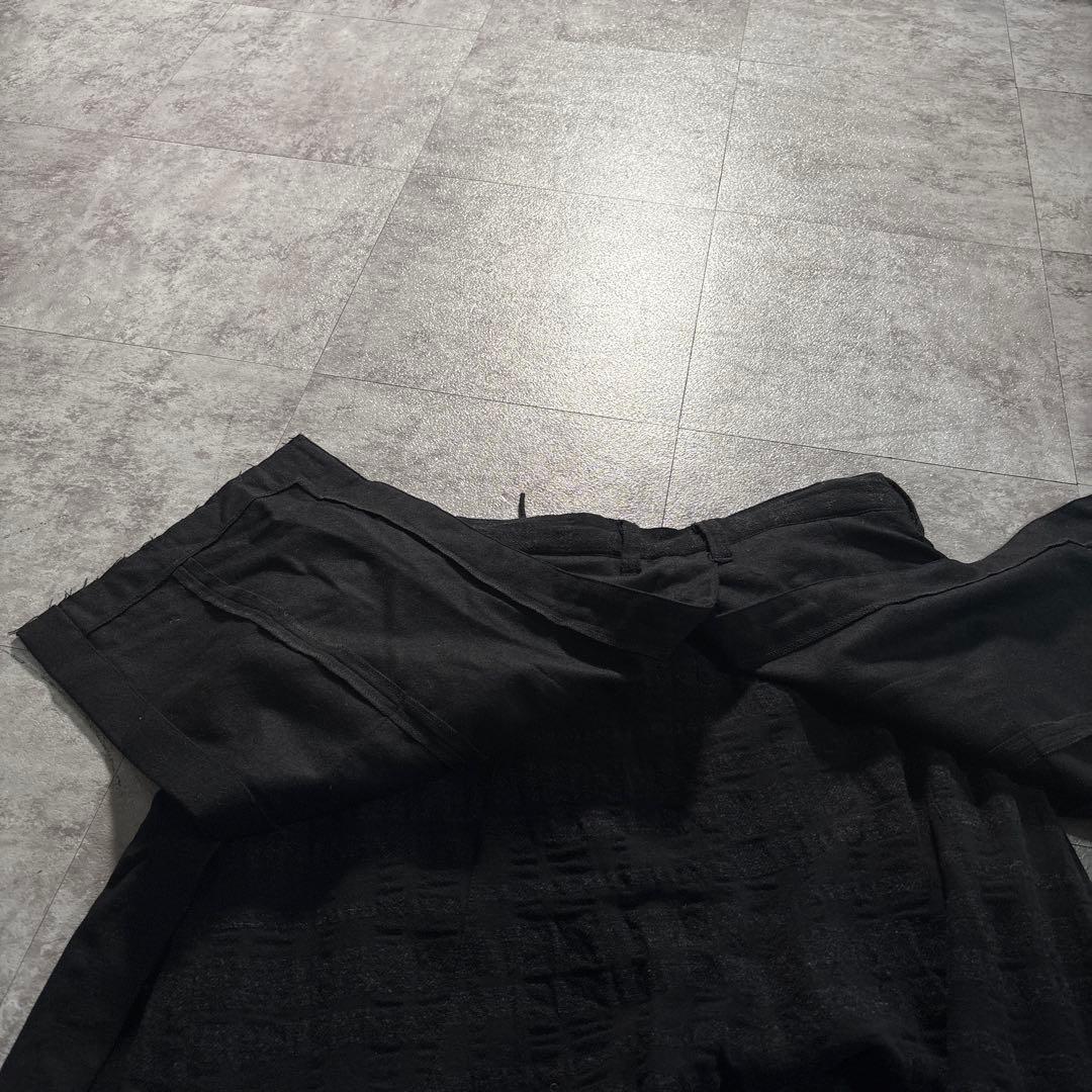 d.hygen ディーハイゲン ウールレイヤードクロップドパンツ アルチザン 黒