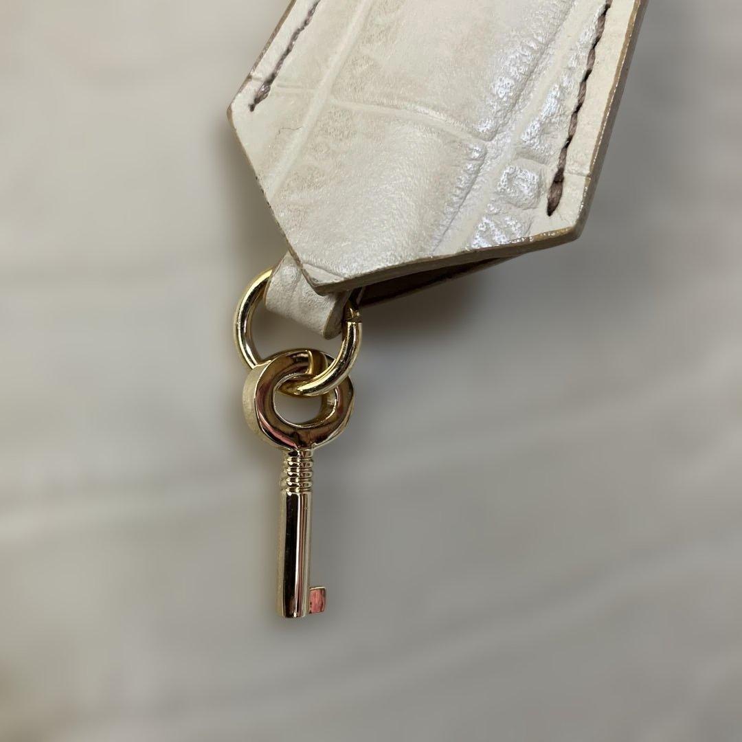 【美品】濱野HAMANO クロコクラッシーアーバントートミニ ハンドバッグ