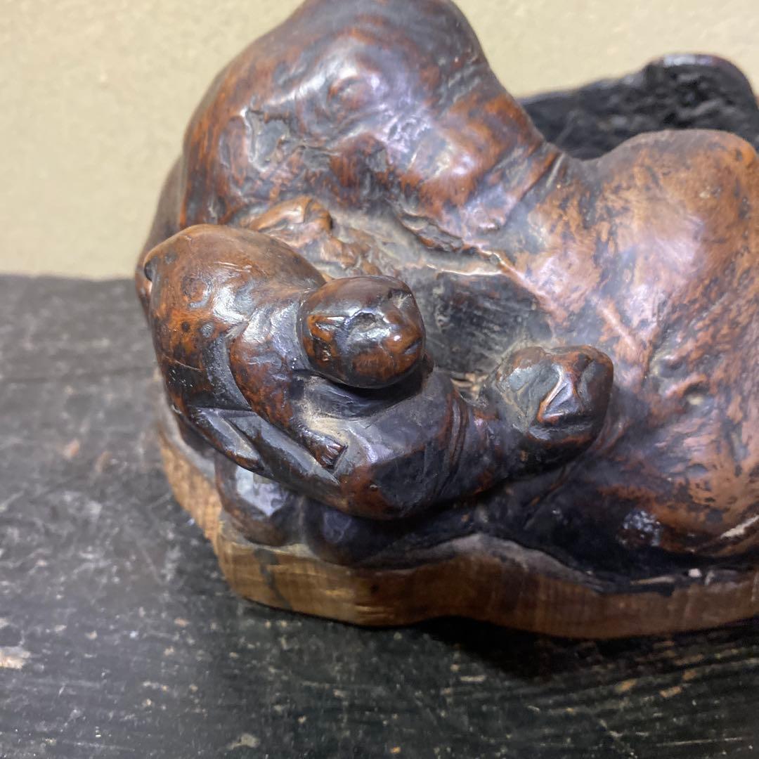 木の根ひょっこり猫 煙草盆