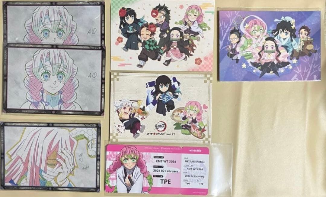 レア☆鬼滅の刃 Wチャンス賞 B2原画ポスター ポストカード他 甘露寺蜜