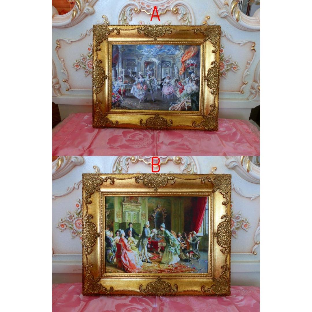 中世ヨーロッパ貴族を描いた額絵 2種よりお選び下さい。A・B - メルカリ