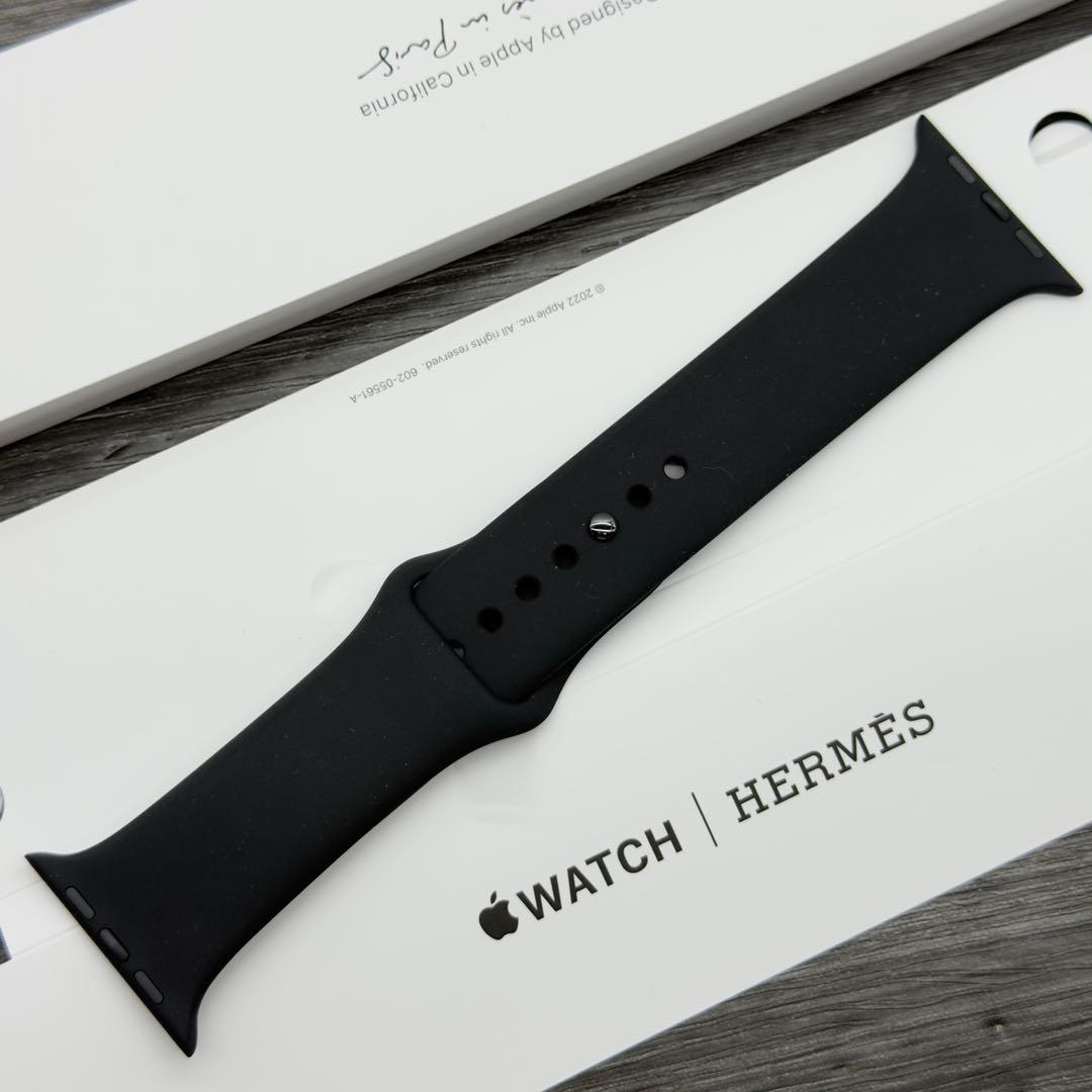 2944 未使用　Apple Watch エルメス　ブラックラバー　スポーツ