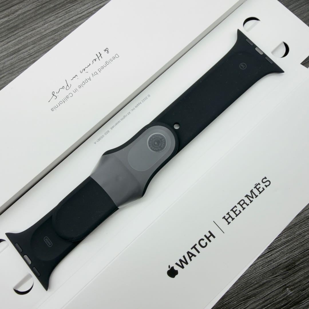 2944 未使用　Apple Watch エルメス　ブラックラバー　スポーツ