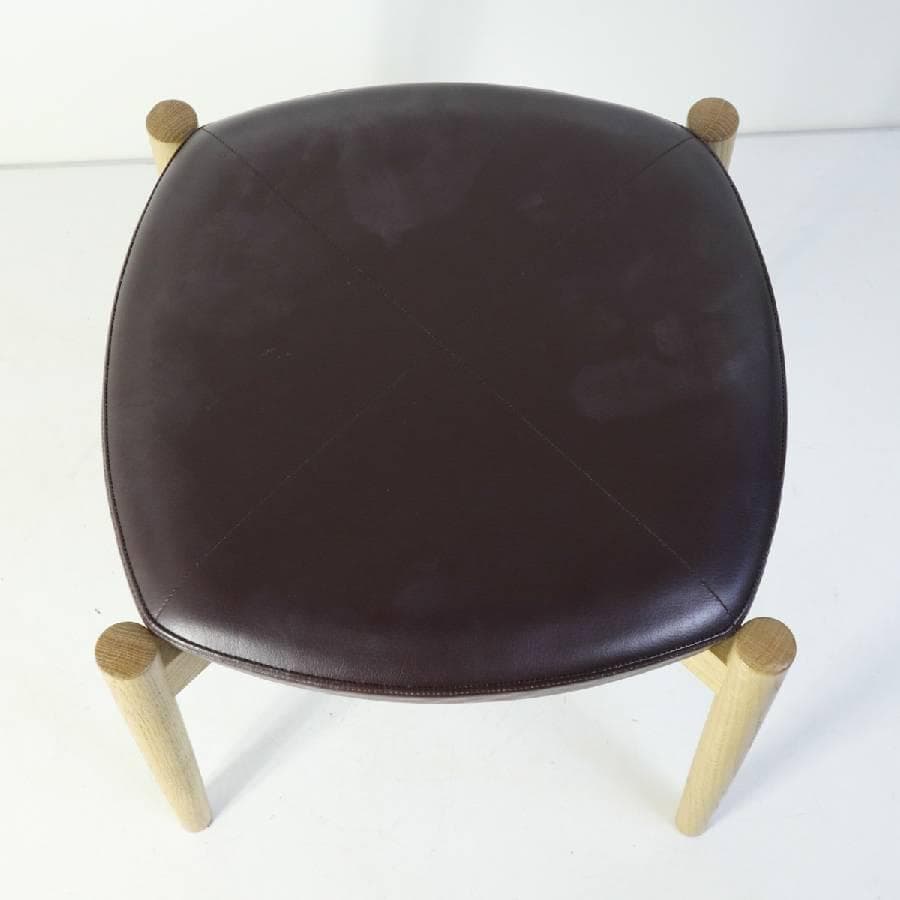 旭川家具 匠工芸 ファウン スツール オーク無垢 ダークブラウン 松岡智之