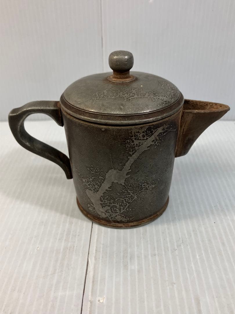 古美術】茶道具 水差し ポット 急須 錫？銅？製 金属製