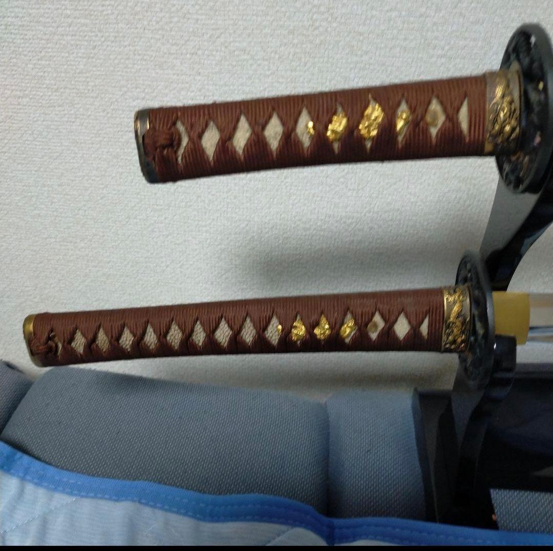 居合刀　模造刀　日本刀　大小二本　刀剣　鮫皮　透かし鍔
