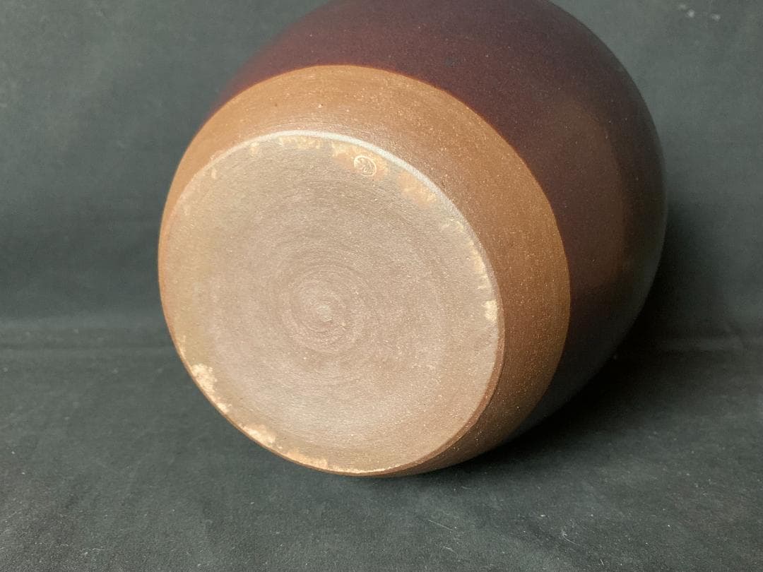 丹波焼 尾中窯 市野信水造 荘壷 飾壺 正絹紐 茶道具