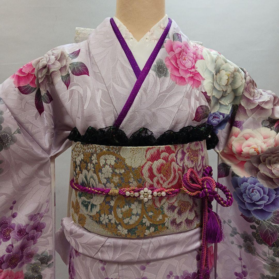 新品 薄紫ラメ 振袖フルセット