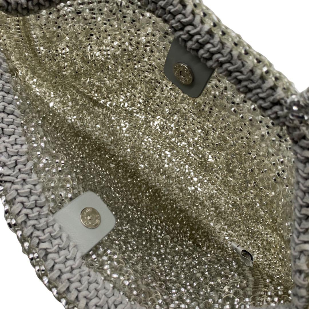 極美品！　アンテプリマ　ワイヤー　トートバッグ　シルバー