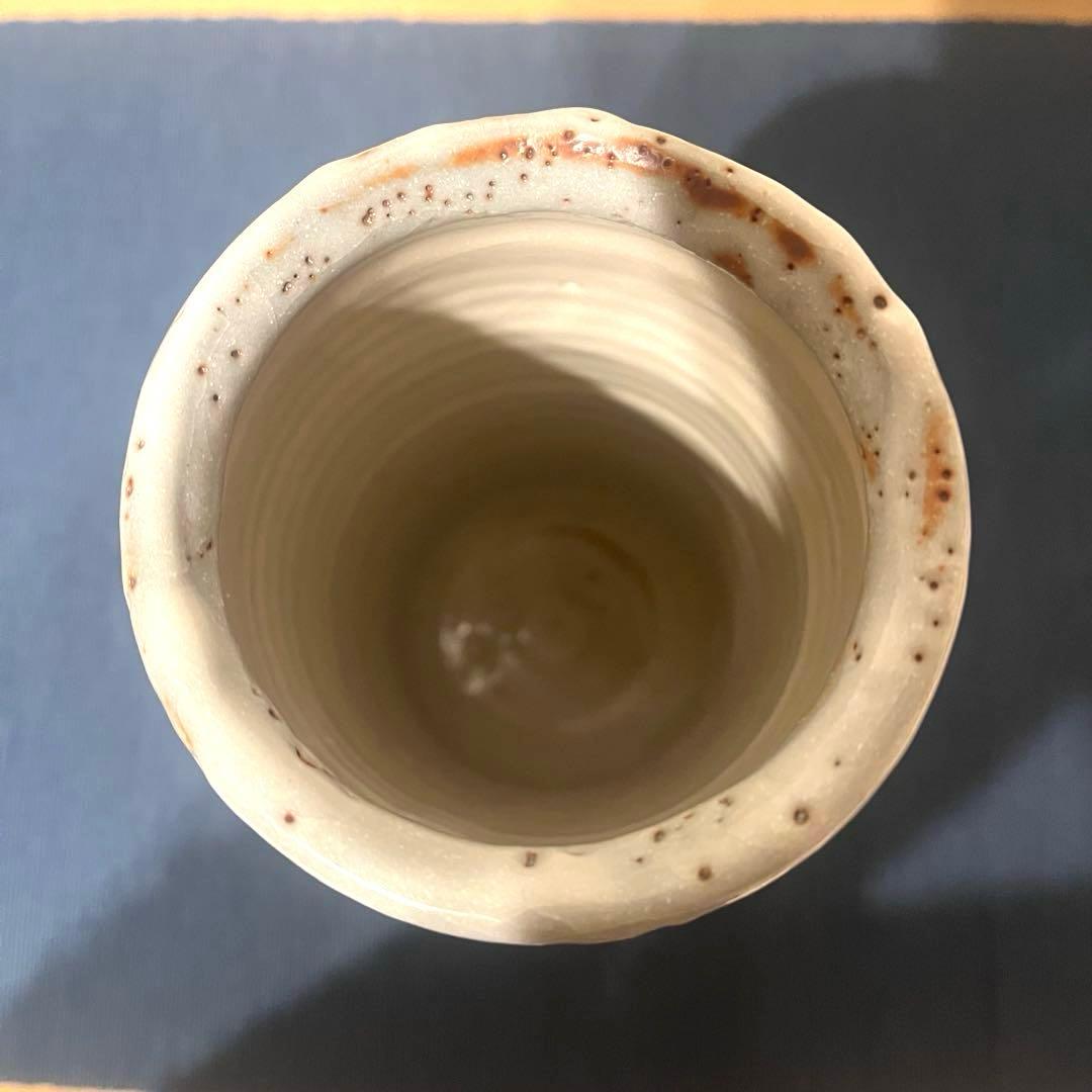 安藤日出武 仙人窯 志野焼 花器 花入 重要無形文化財保持者 共箱 共布