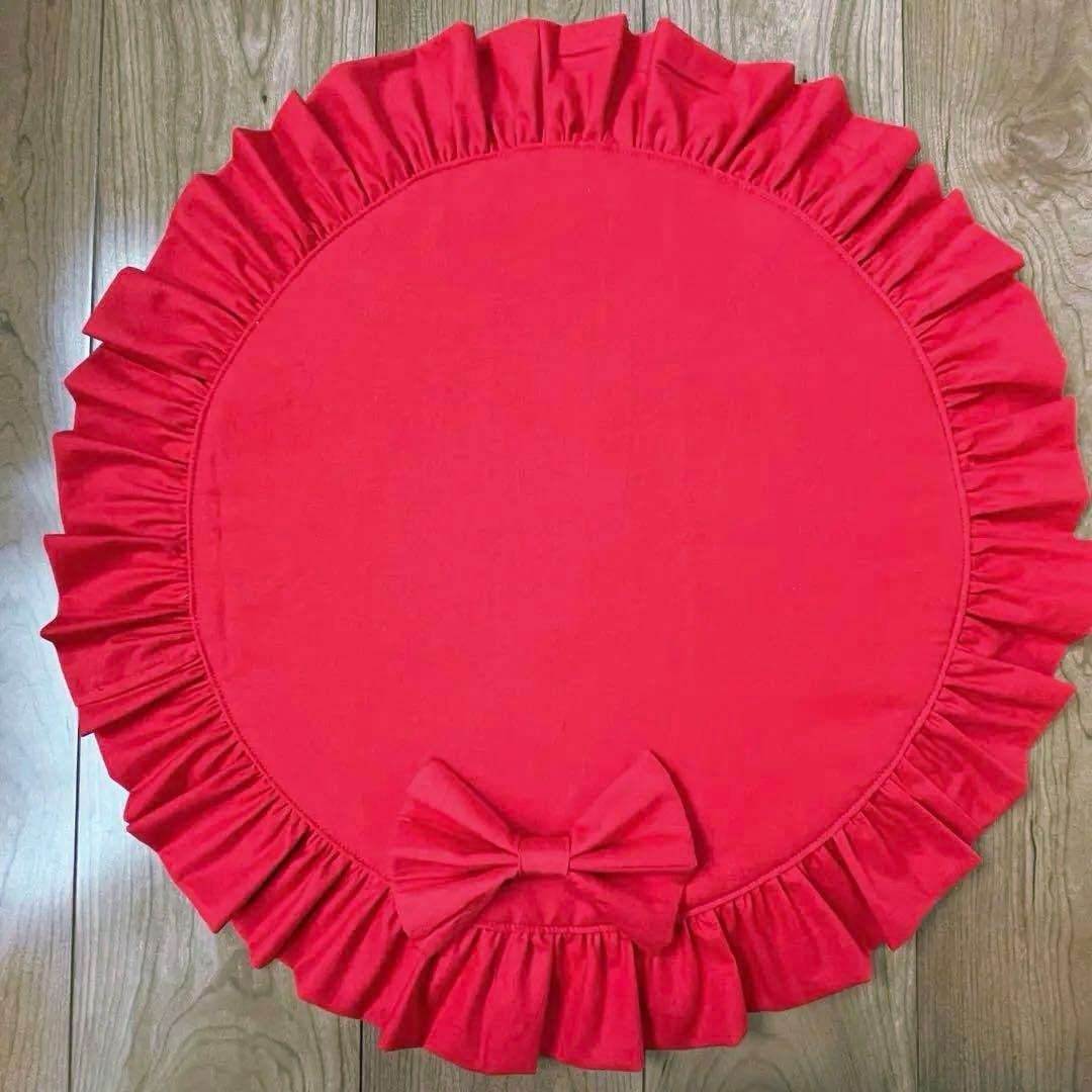 1223.カフェマットM56　赤クリスマス　リバーシブル　ハンドメイド　犬犬服 1223.カフェマットM56 赤クリスマス リバーシブル ハンドメイド 犬犬服