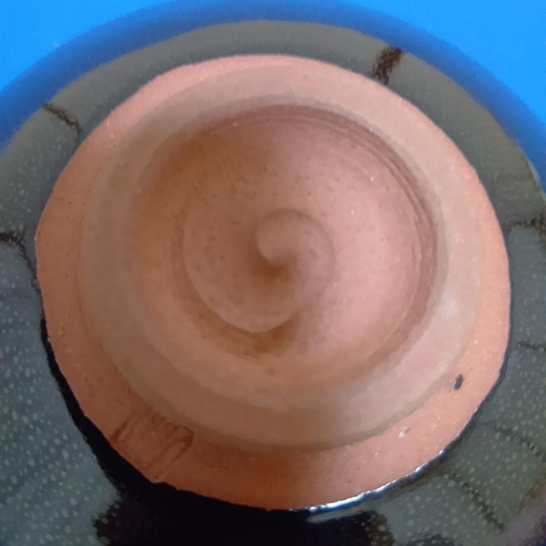 骨董品 新庄東山焼 油滴天目茶碗 五代 涌井弥瓶 陶磁器 茶器 茶道具