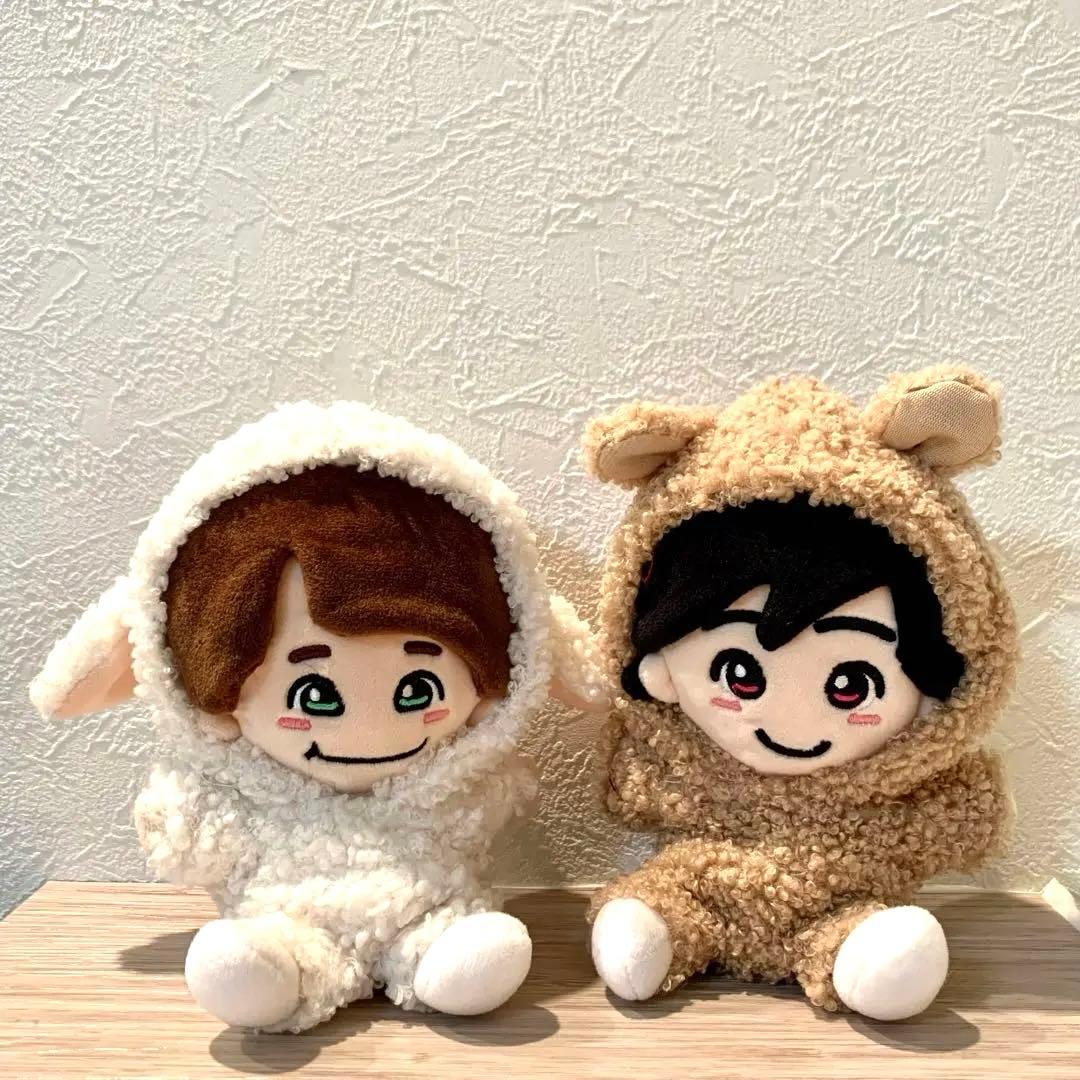 モコモコひつじ＆くま　ちびぬい　ちびスト　はぴぬい