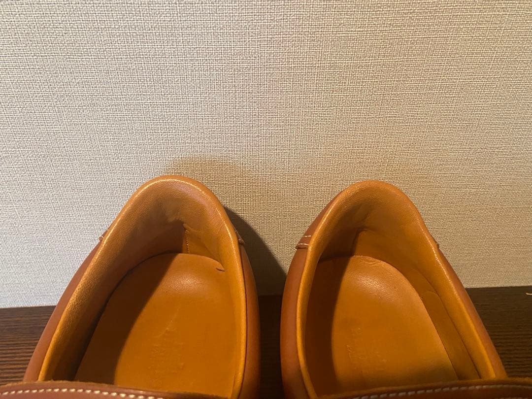 HERMES TURBO エルメス ターボ 茶 スリッポン 靴 レザー