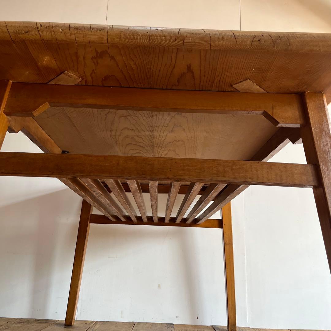 アンティーク テーブル オーク材 パイン材 机 4人掛け ナチュラル 無垢材