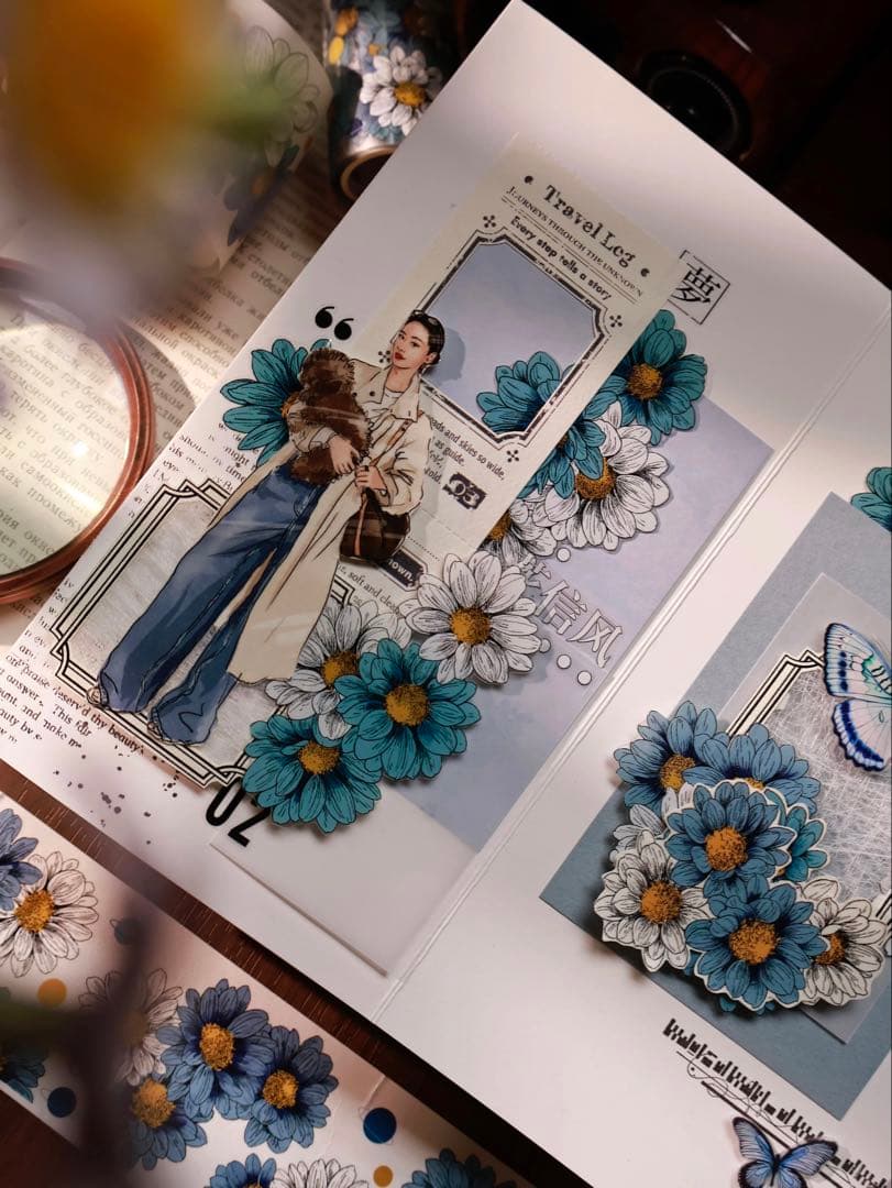 壹洱原创《梵高花园》海外マスキングテープ　マステ 【2555】