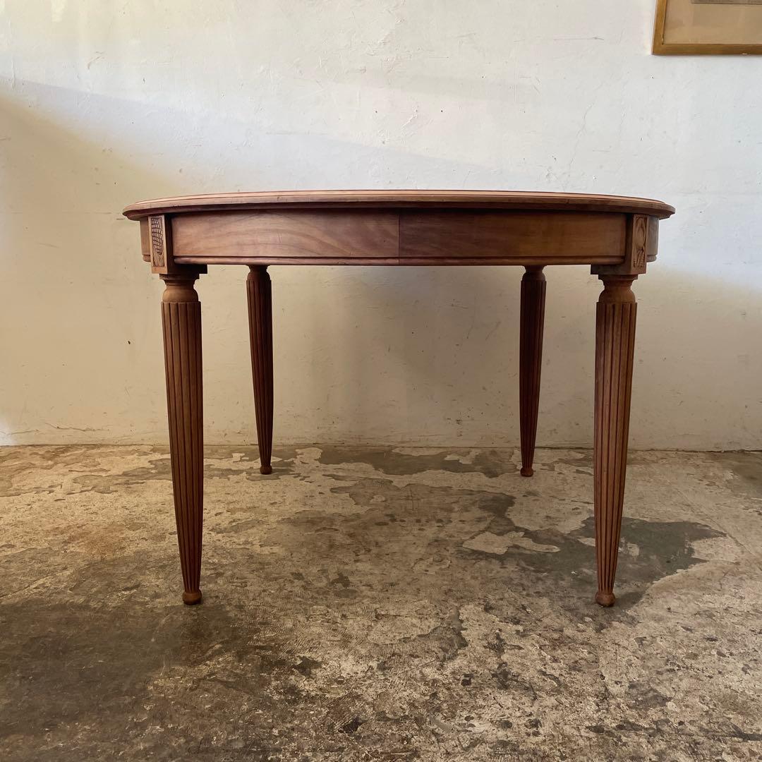 e0ビンテージ　オーバルダイニングテーブル　 剥離