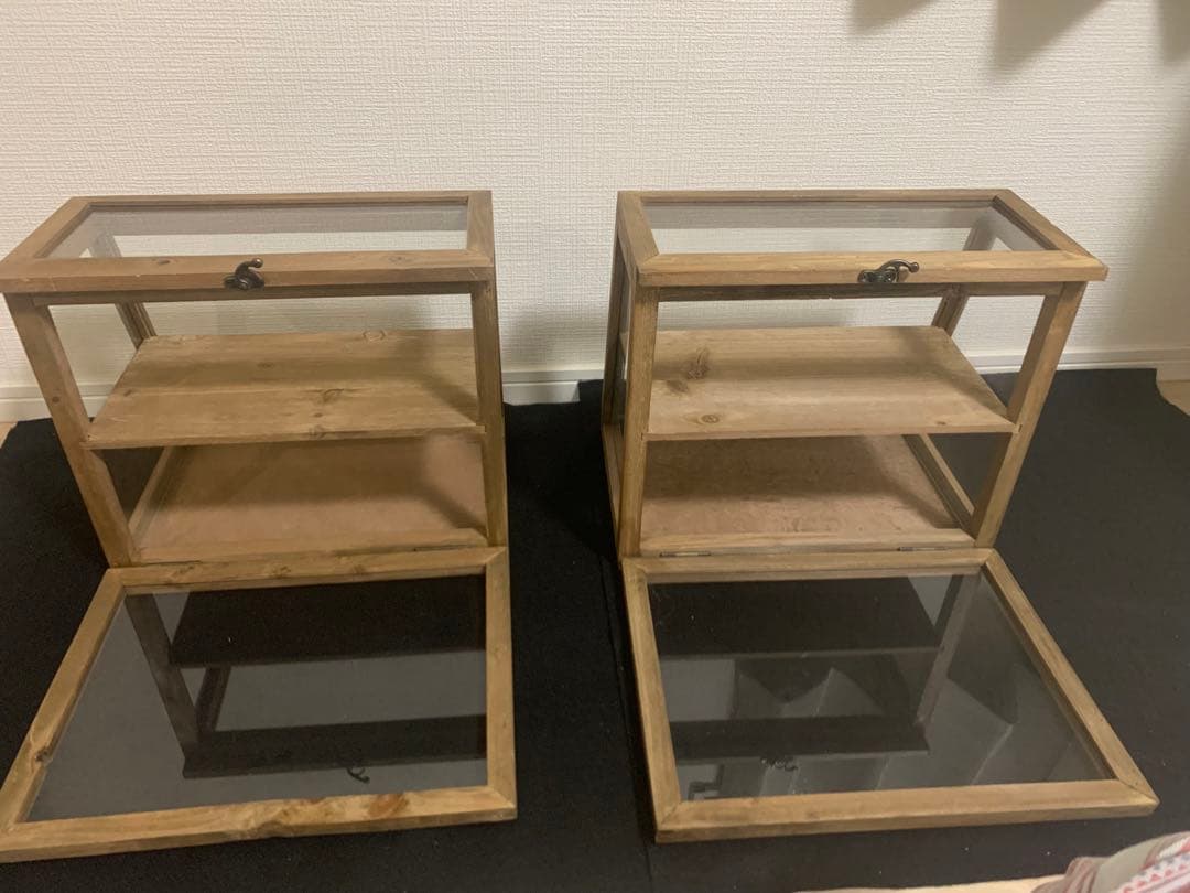 フランスアンティーク 飾り棚 ウォールキャビネット ガラスケース