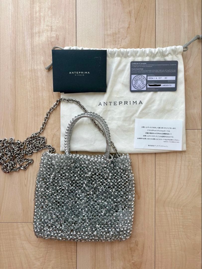 シルバー アンテプリマ ワイヤーバッグ スタンダードミニアトゥーラ