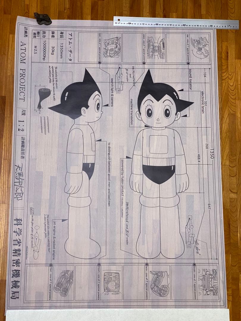 アトム 特大ポスターセット（ アトム設計図 ＋ ポップアップ非売品ポスター）