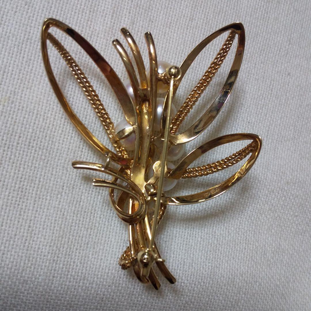 ミキモトアコヤ真珠パールK14ブローチ16,9グラム - メルカリ