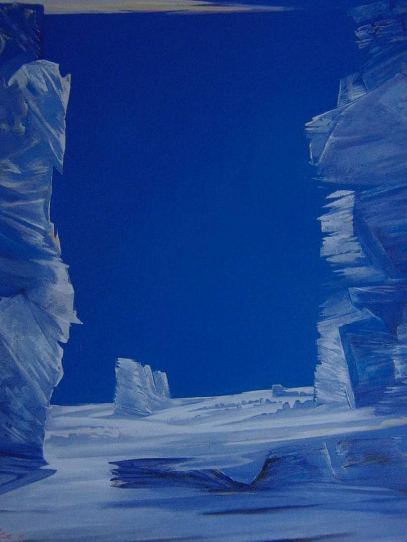 遠藤賢、【樹氷－光と風紋】、希少な額装用画集より