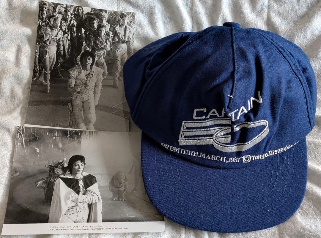 キャプテンEO　非売品キャップと宣材写真のセット キャプテンEO 非売品キャップと宣材写真のセット Captain EOマイケル