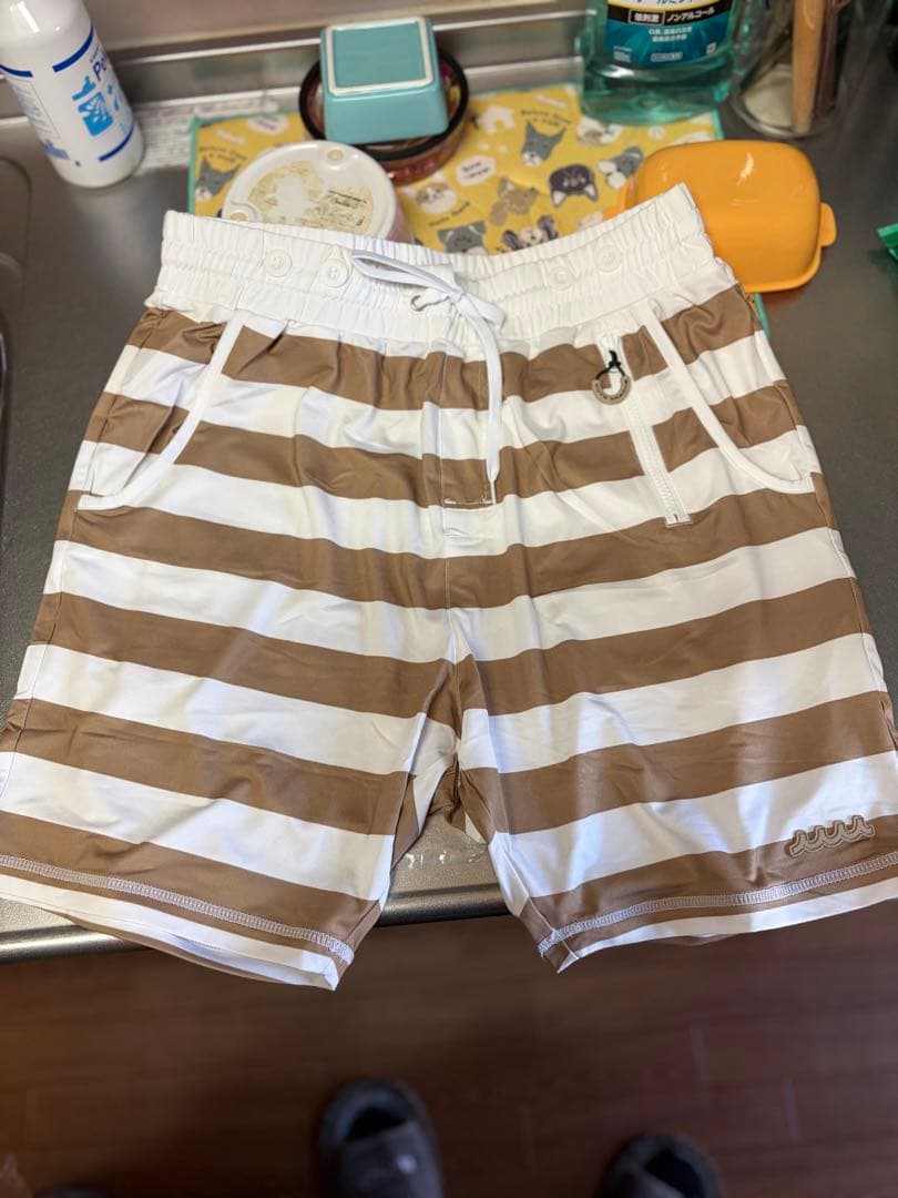 新品muta MARINE ムータマリン ラッシュハーフパンツ ボーダー 6