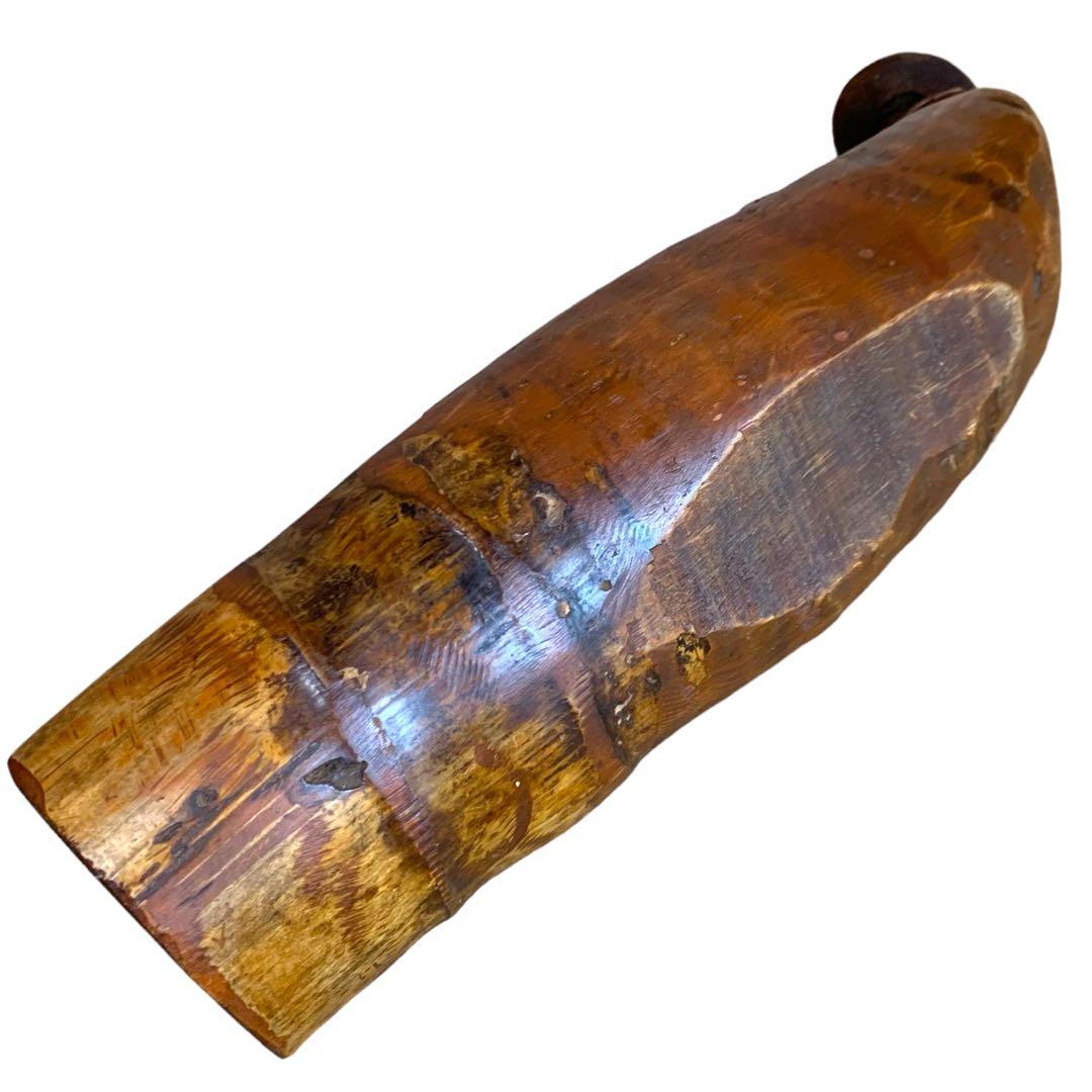 管理番号❀M169◻️⊶希少レア1点物⭐︎ 老子 木舟 竹 木彫り 漁師