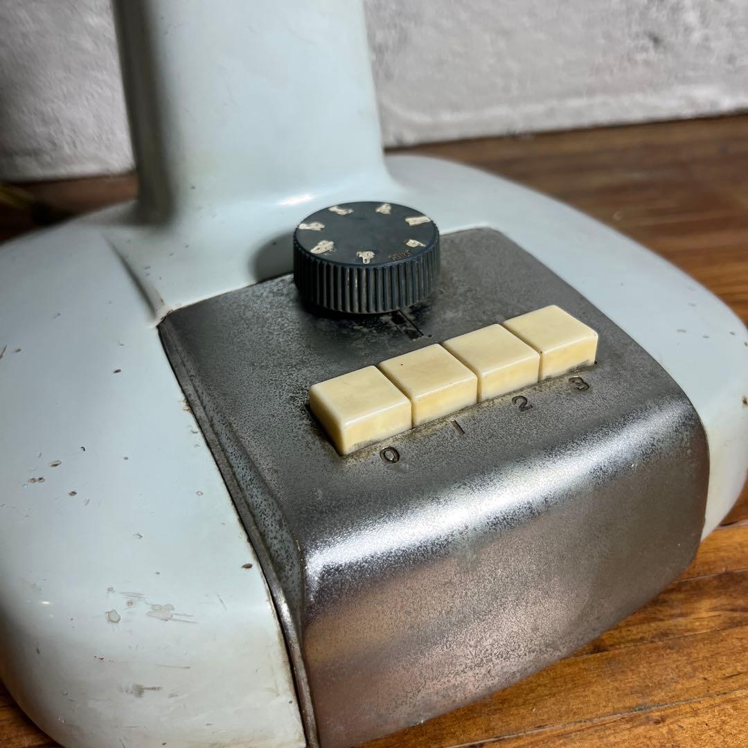 ☆超レア☆可動品☆富士電機☆ビンテージ扇風機☆タイマー付☆レトロ☆水色☆