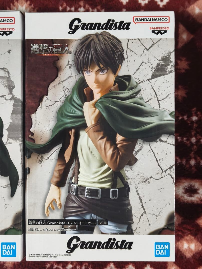 進撃の巨人 Grandista フィギュア 2体セット エレン・/ リヴァイ