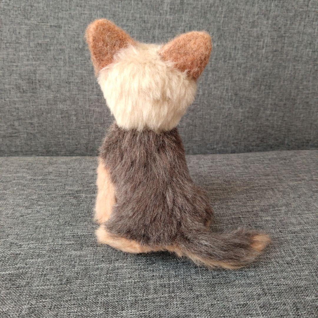 羊毛フェルト ヨークシャーテリア ハンドメイド 犬 置物