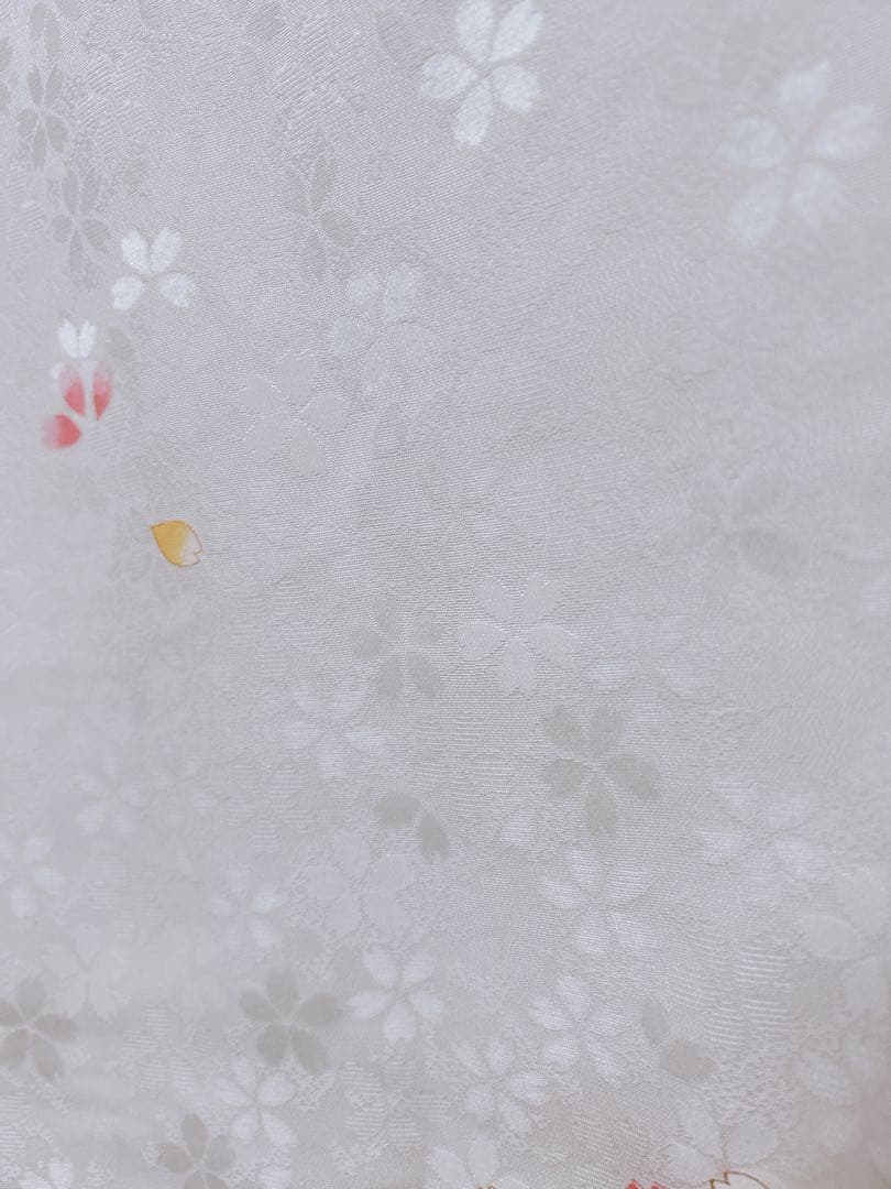 正絹セット♡七五三　7歳　女の子　フルセット　一式　白系　ピンク　パール付帯締め