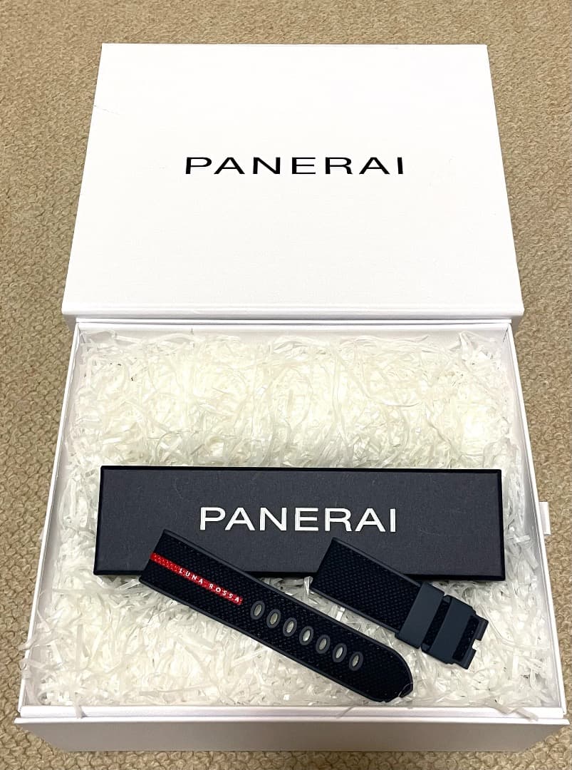 パネライ純正 ルナロッサブルーストラップ 24mm MXE0Q5ZK