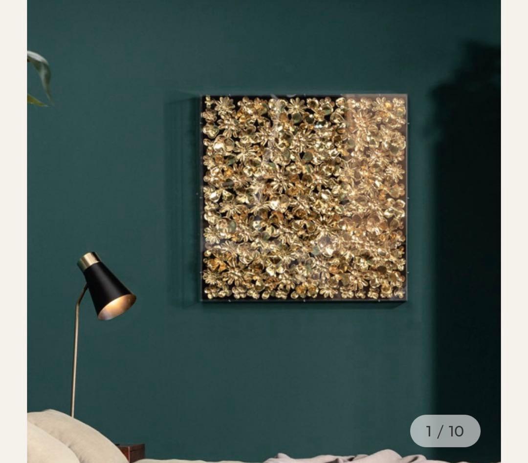 KARE ゴールドフラワー デコフレーム 60×60cm ゴールドフラワー デコフレーム 60×60cm ｜【KARE】ドイツの家具