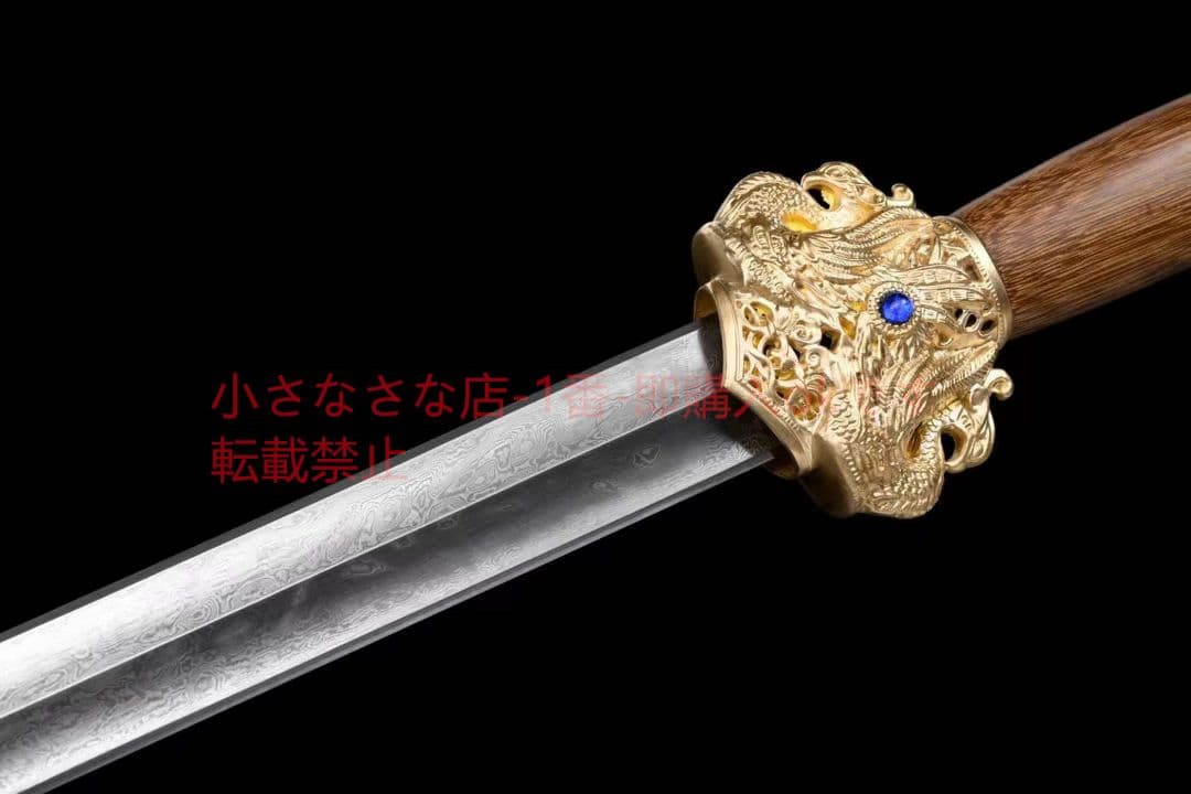 大夏竜雀瓦面模様剣  古兵器 武具 刀装具 日本刀 模造刀 居合刀