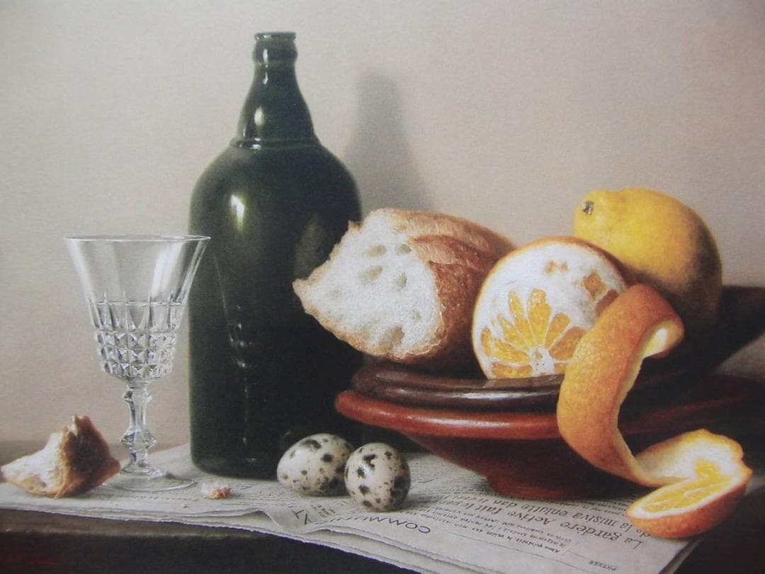 伊熊 義和「日々是れ好日」、希少な額装用画集より、新品高級額装付