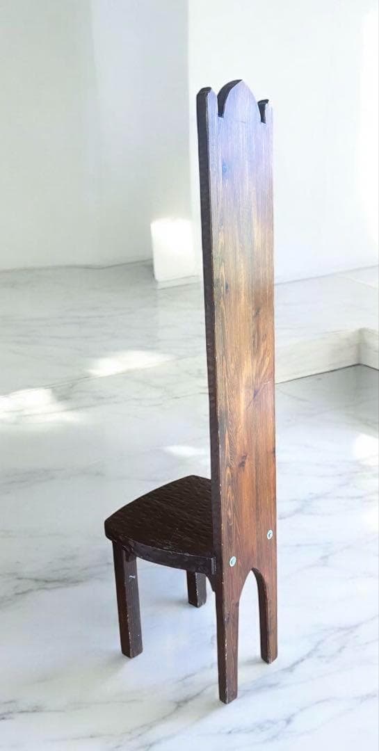 アンティークチェア☆中世柄スピニングチェア フルール・ド・リス紋章