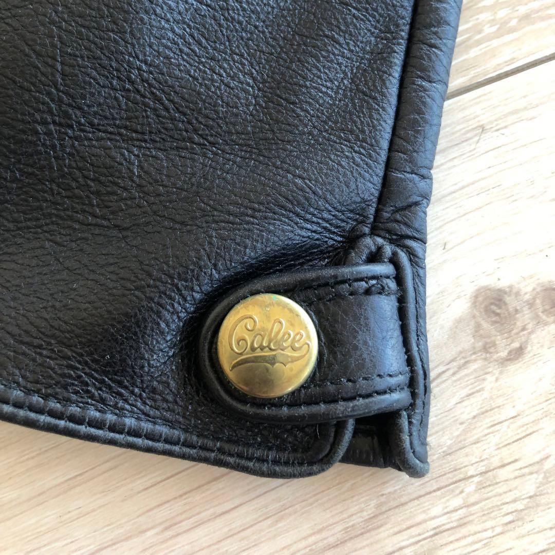 CALEE レザー手袋 グローブ MEDIUM ブラック