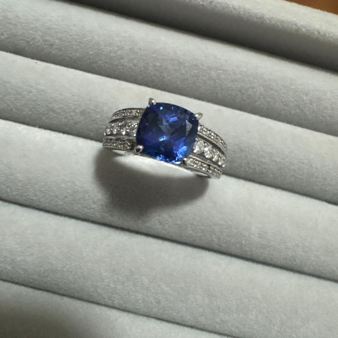 タンザナイト2.53ct ダイヤモンド0.36ct　pt900 リング　12号