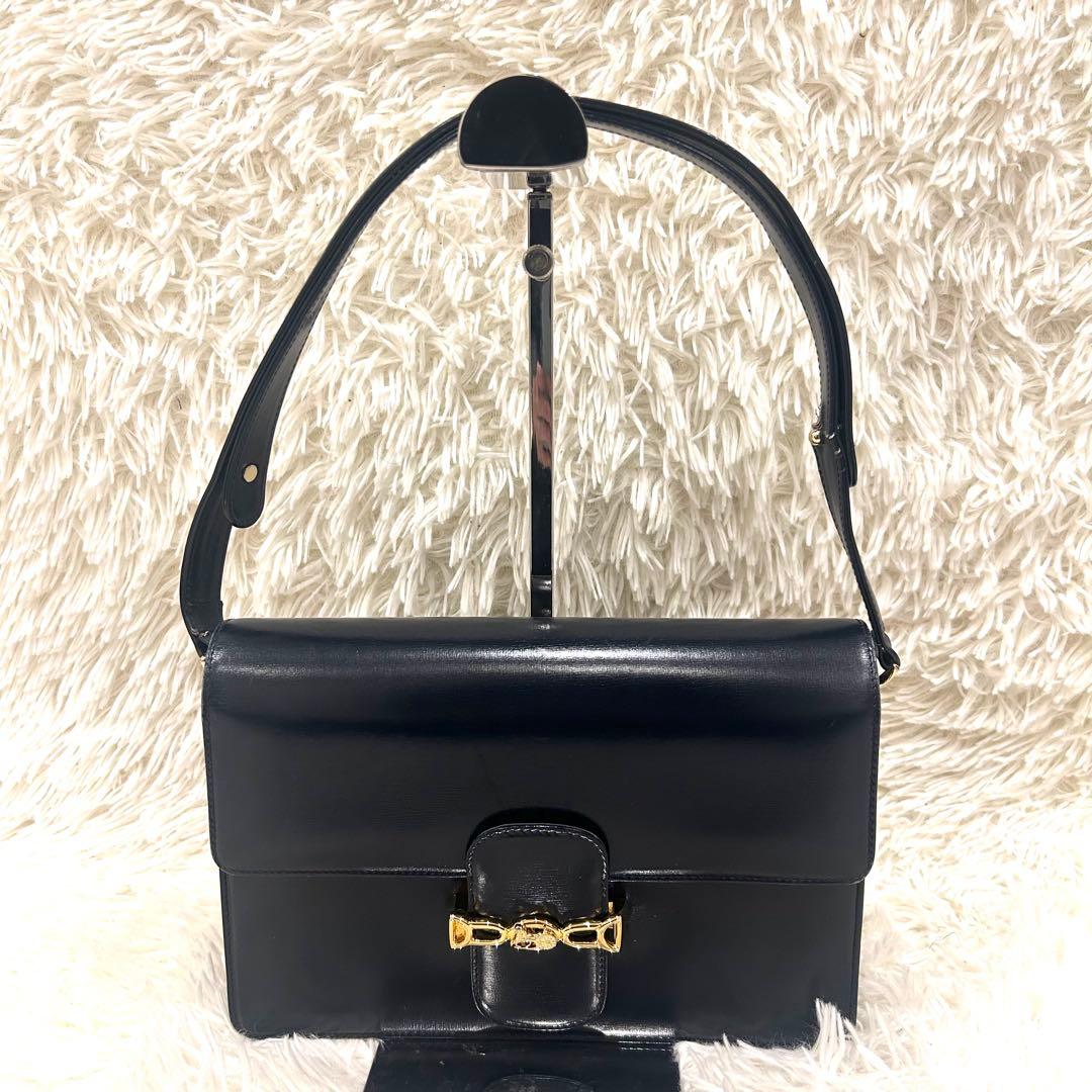 CELINE セリーヌ ショルダーバッグ ホースビット 馬車金具 ブラック