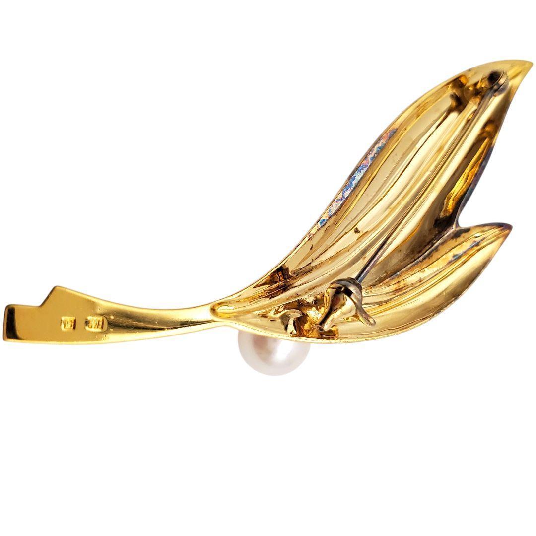 バラと真珠のブローチペンダントヘッド Silver925 ジュエリーツツミ