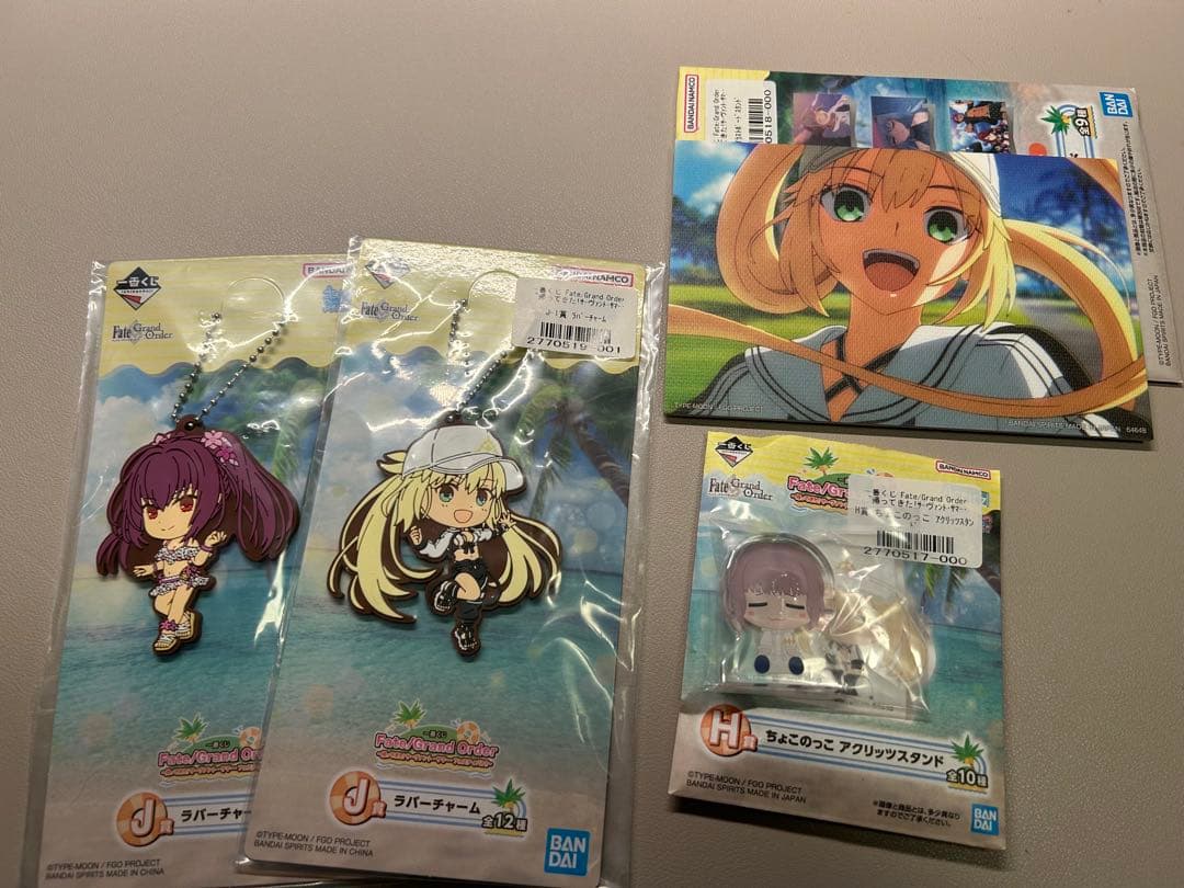 FGO 一番くじ6点セット 水着アルトリアと水着メリュジーヌ フィギュアと他