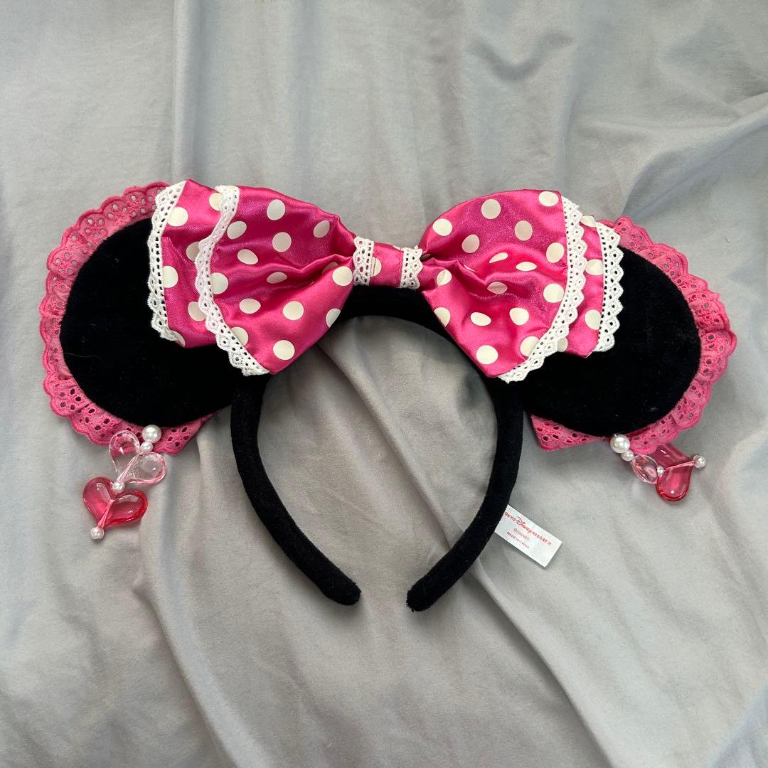 ディズニー 水玉リボンカチューシャ 平成 ギャル イヤリング ミニー