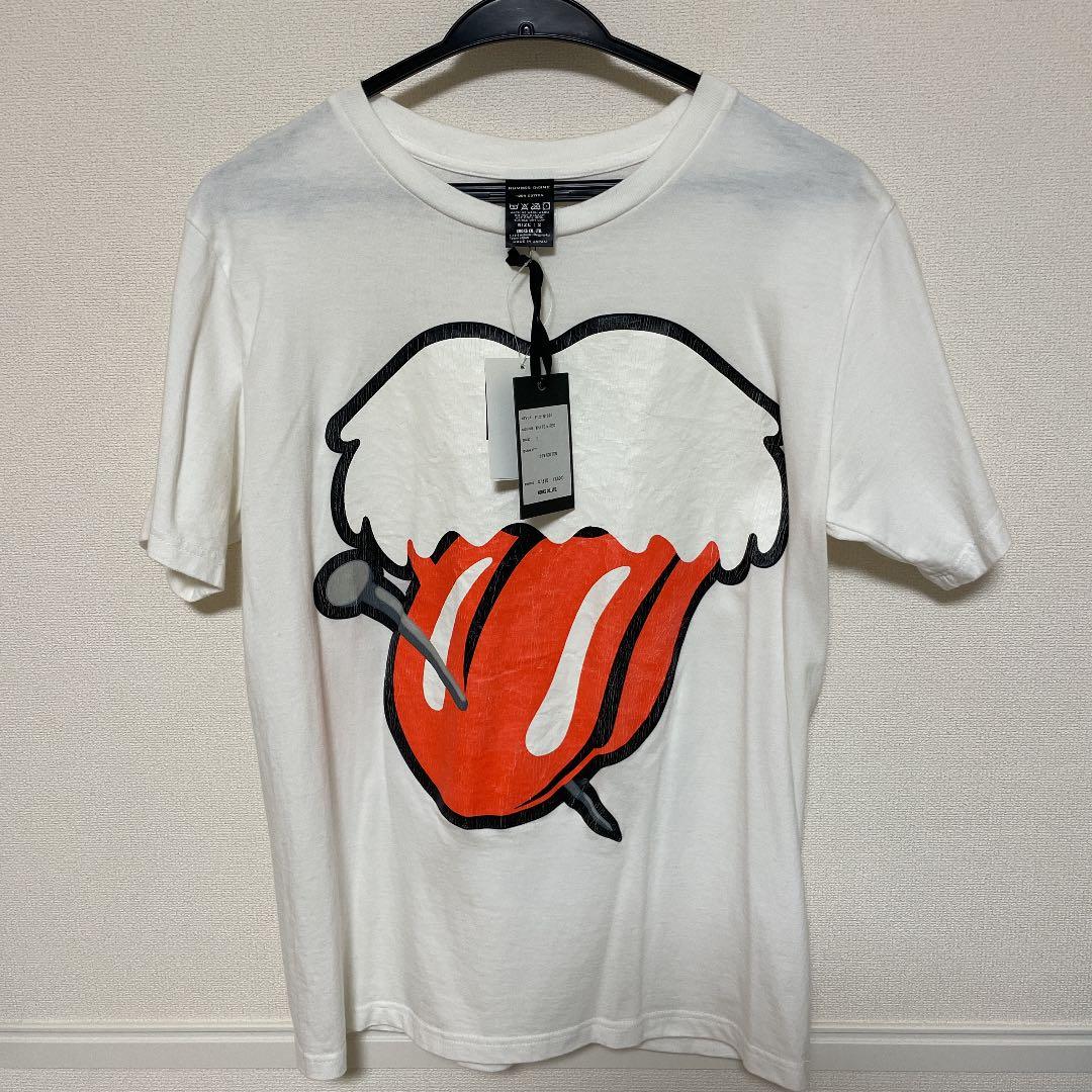 キムタク着 私物 ナンバーナイン ベロTシャツ ローリングストーンズ 白