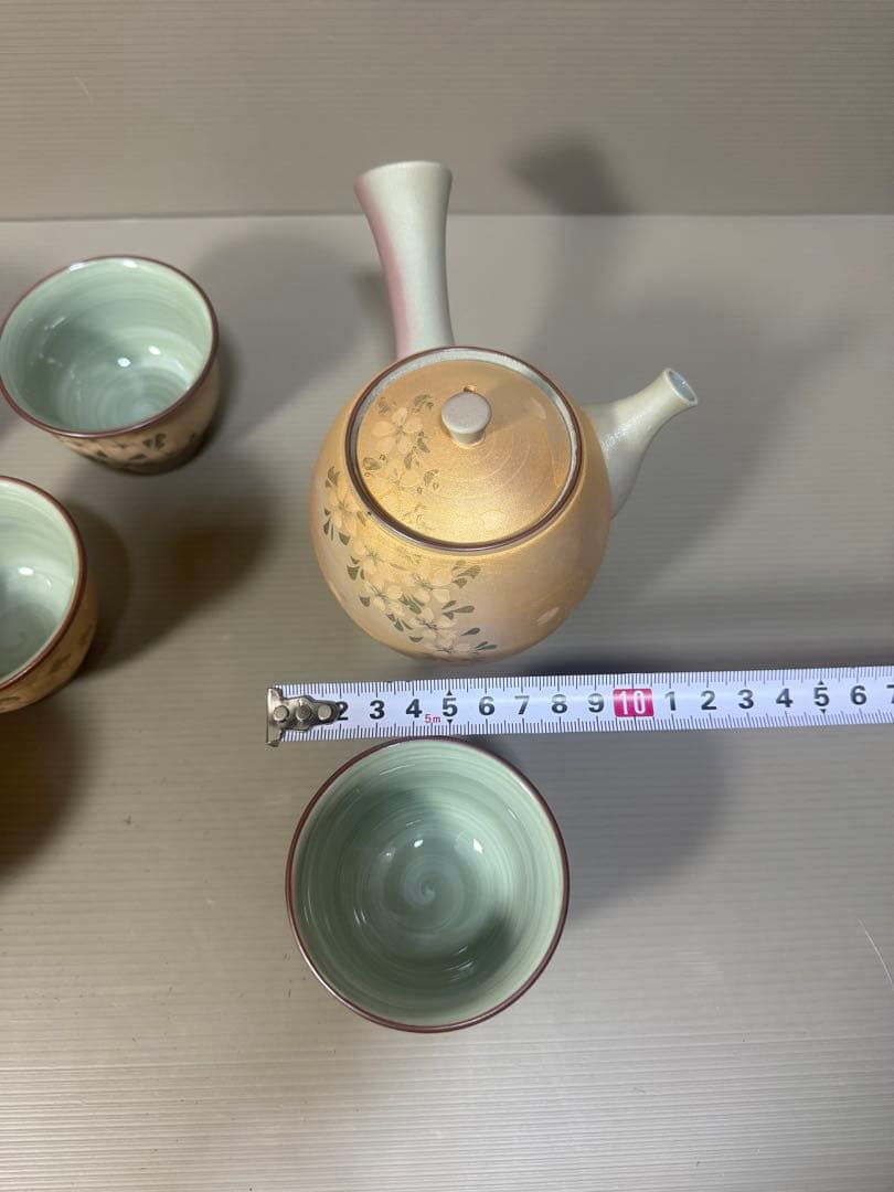 2291 有田焼 雲錦かすみ 茶器セット 急須1客 湯呑5客 未使用