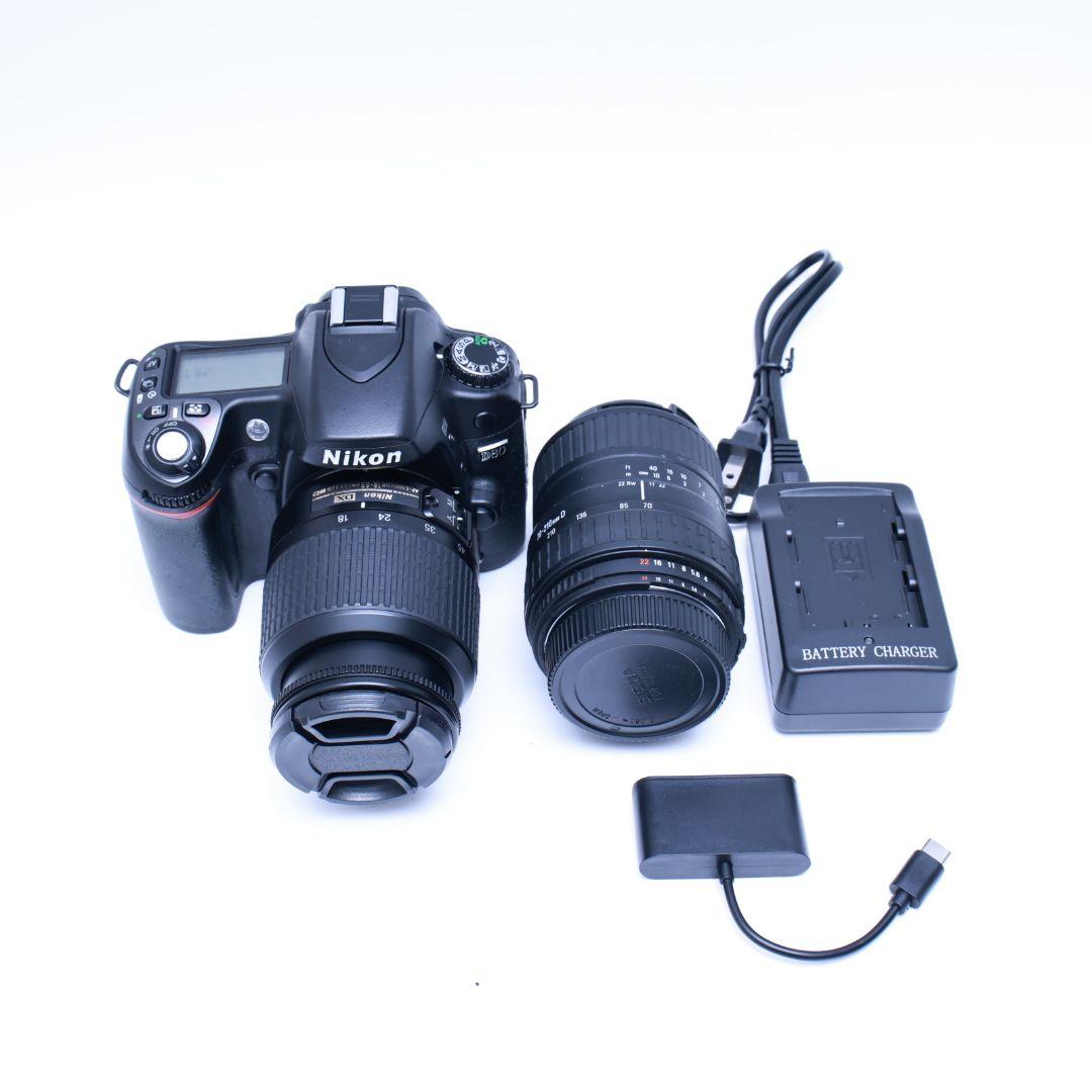 スマホ転送可作例あり Nikon D80 一眼レフデジタルカメラ 電池 レンズ ⭐スマホ転送＆SD付き⭐Nikon ニコン D80 18-135mm