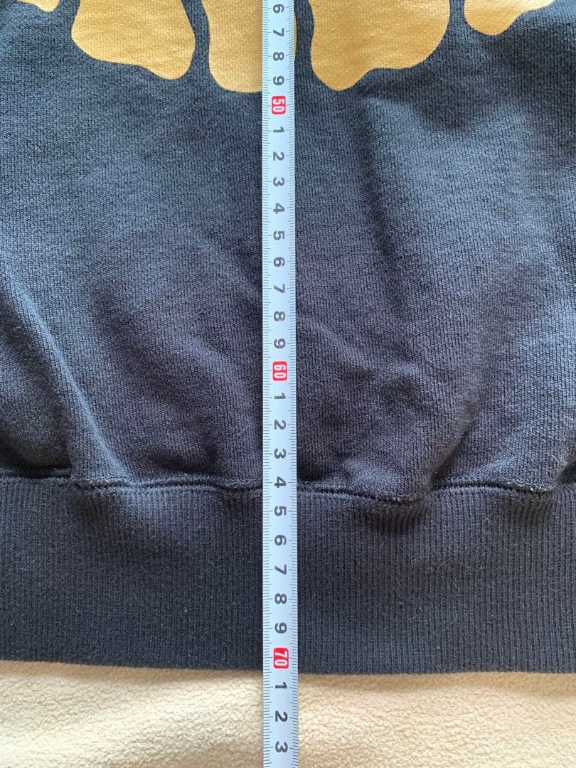 ブラックアイパッチ 黒眼帯 バックプリント 家紋ロゴ パーカー L